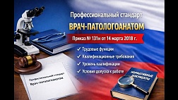 Профессиональный стандарт «Врач-патологоанатом» (Приказ Минтруда России № 131н от 14.03.2018)
