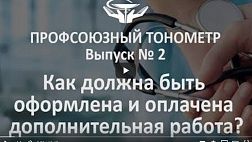 «Профсоюзный тонометр», выпуск № 2: Как должна быть оформлена и оплачена дополнительная работа? 2019