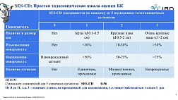 SES-CD (Simple Endoscopic Score for Crohn's Disease) - простая эндоскопическая шкала болезни Крона - 2004 год (балл по шкале SES-CD)